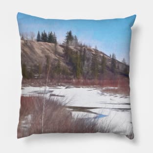 Illustration at Weaselhead Pillow