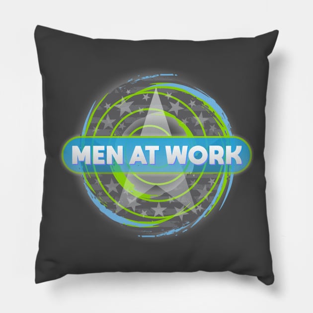 Men at Work Pillow by Dale Preston Design