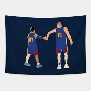 N. Jokic 15 & J. Murray 27 Denver Nuggets Duo Tapestry