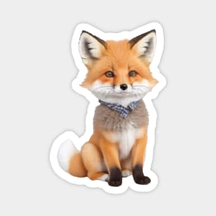 Nature, Cute Fox With Cute Small Shirt Magnet