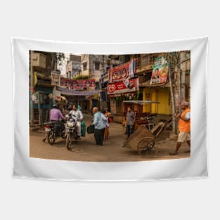 Varanasi Street Scene 01 Tapestry