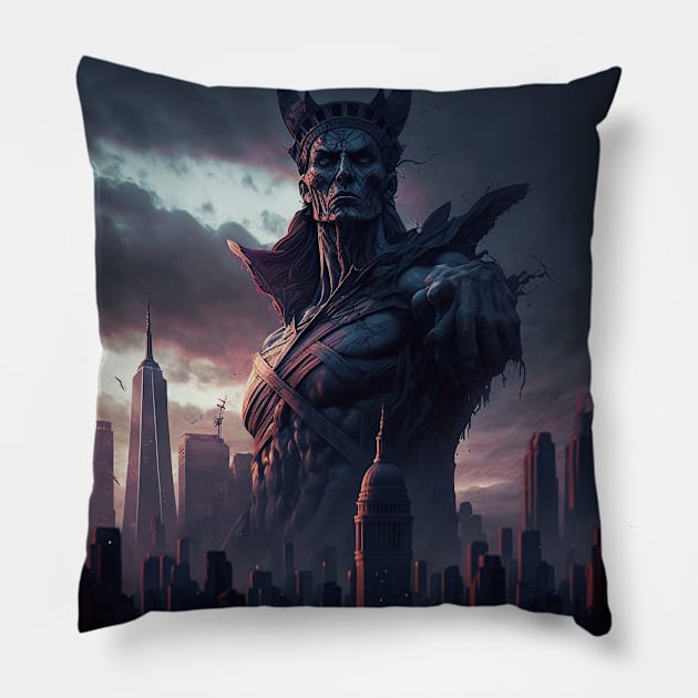 America: The Ultimate Villain T-Shirt Pillow by HappysSpace