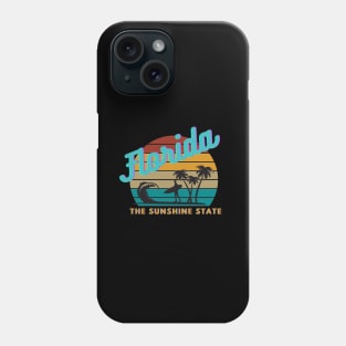 Florida The Sunshine State Retro Sunset Design Phone Case