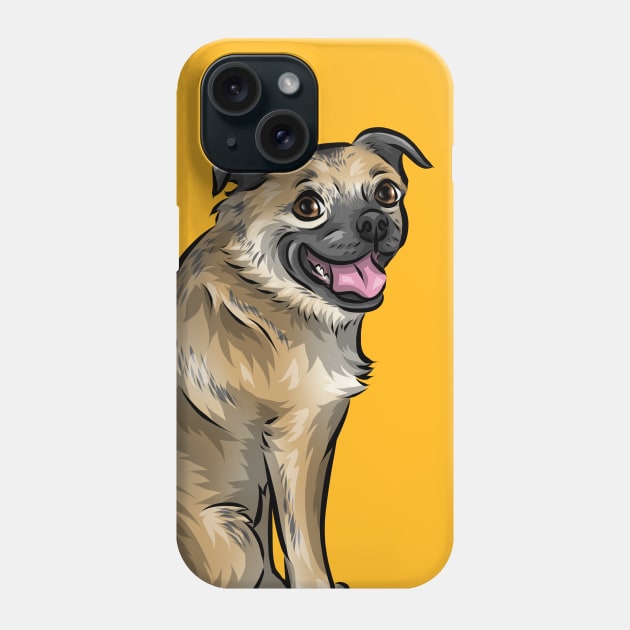 Jug | Pug Jack Russell Terrier Cross | Cute Dog Phone Case by Shirin Illustration