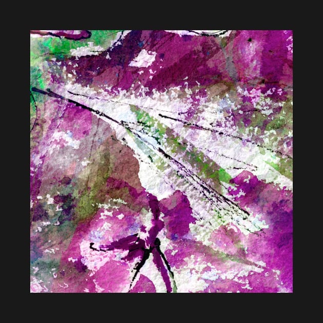 Intuitive Organic Abstract Watercolor in Lavender by GinetteArt