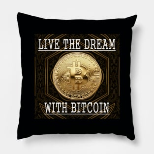 Bitcoin Gold Cryptocurrency Digital Assets Pillow