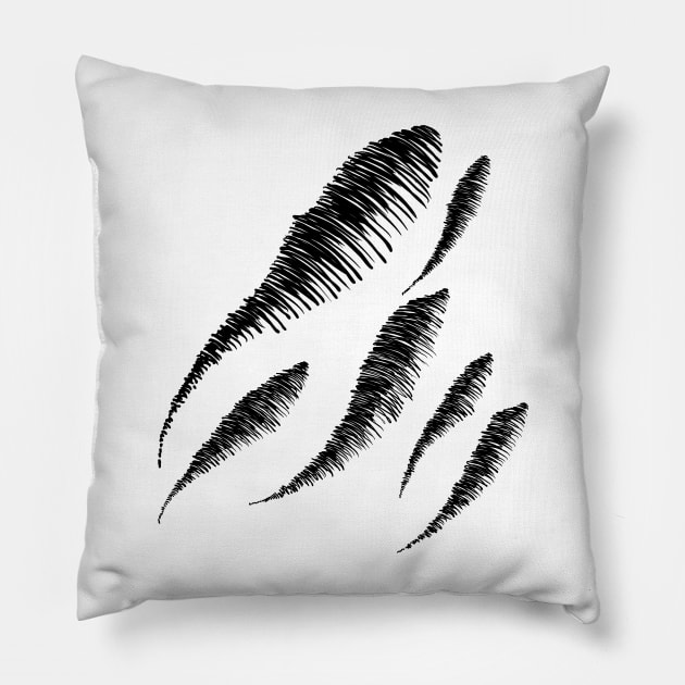 Swimming Fish Black Pillow by Designs by Steve