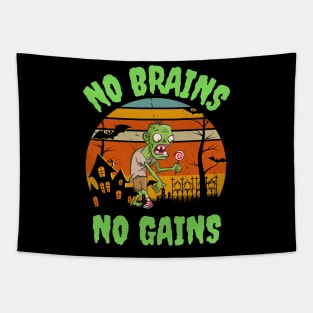 Halloween Gym Zombie Tapestry