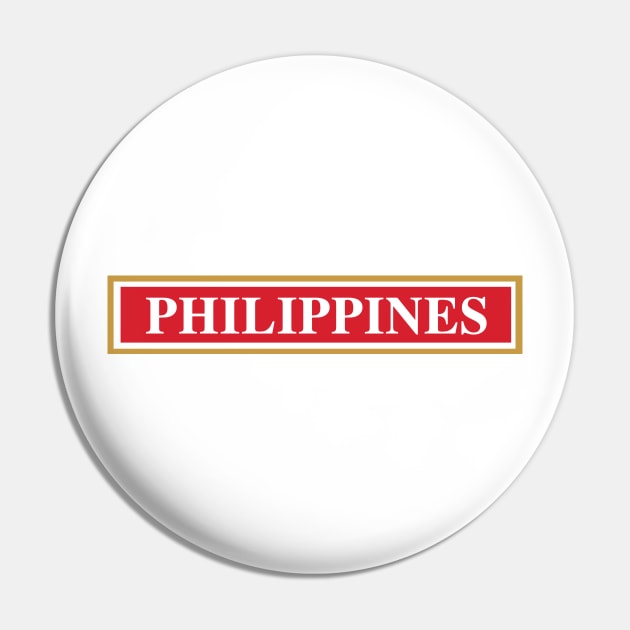 Philippines Sick Filipino Design Pin by Estudio3e