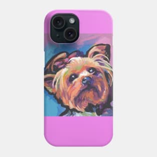 Yorkie Yorkshire Terrier Bright colorful pop dog art Phone Case