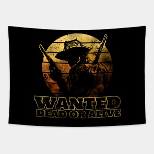 Vintage Cowboy Dead or Alive Poster Tapestry