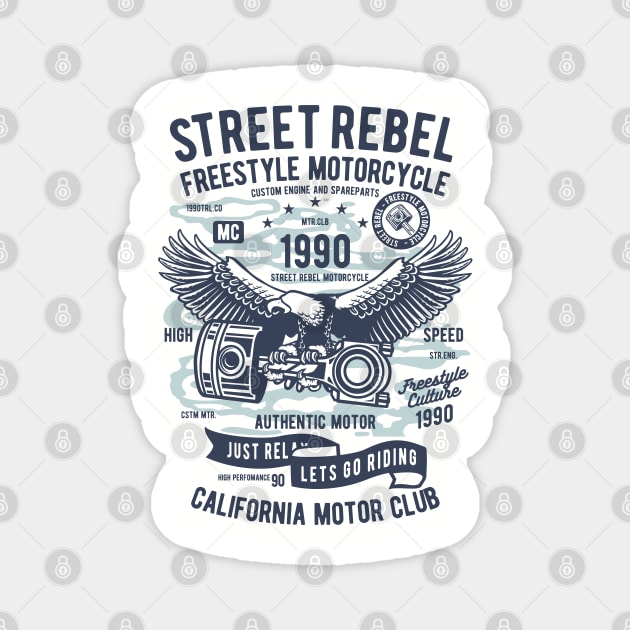 Street Rebel Motorcycle Magnet by FisherCraft