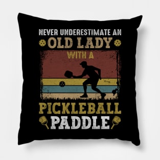 old lady picklebal Pillow