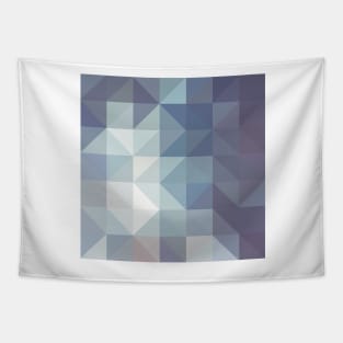 Squares or Triangles? Blue Edition Tapestry