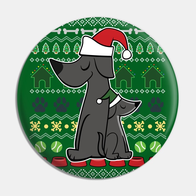 Dog Lover Ugly Sweater Christmas design Pin by CartoonCapo