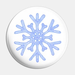 Snowflake (blue) Pin