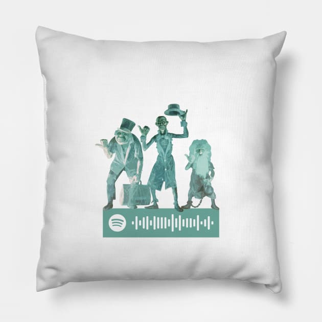 Grim Grinning Ghosts Spotify QR Code Pillow by FandomTrading