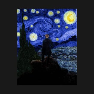 Wanderer under the starry night T-Shirt