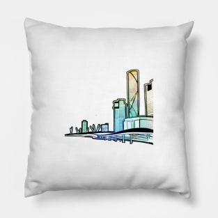 Brisbane City Australia - A Cityscape Pillow