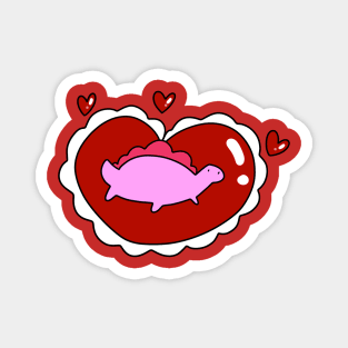 Valentine Heart Stegosaurus Magnet