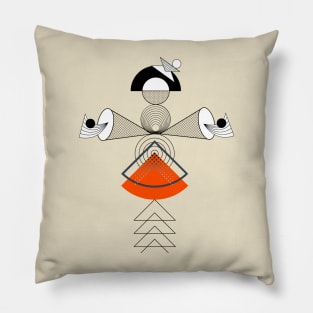 ABSTRACT ART ROBOT LADY Pillow