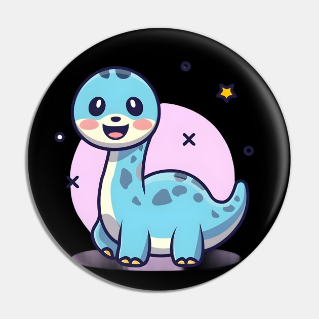 Cute Kawaii dinosaur Pin by Spaceboyishere