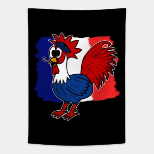 Bastille Day 14 July French Gallic Rooster Funny Tapestry