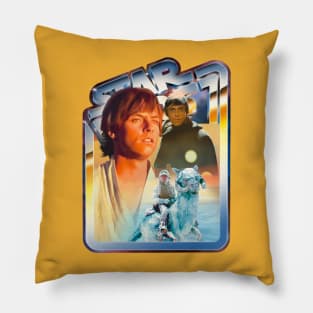 Hero (nebula background, chrome border) Pillow