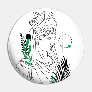 Funny Hipster Greek God Demeter Roman God Ceres Pin