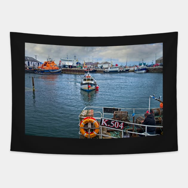 Kirkwall Harbour, Orkney Islands Tapestry by MartynUK