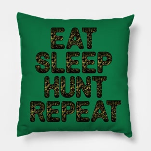 Hunters Camouflage Text Pillow