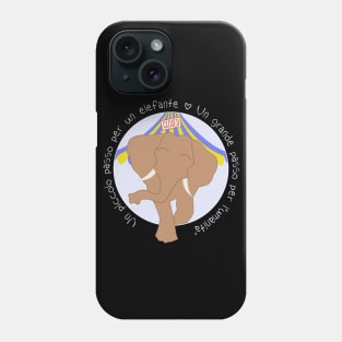 a small step for an elephant, a giant step for humanity Phone Case