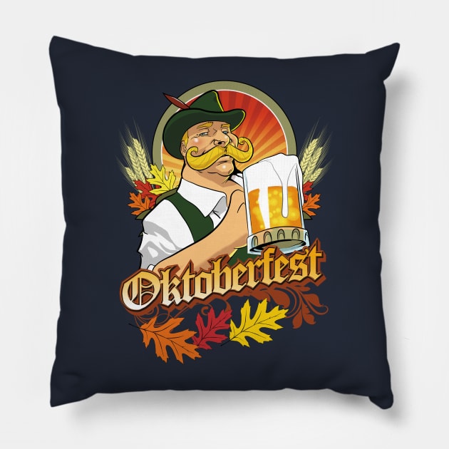 Oktoberfest Beer Festival Pillow by Styleuniversal