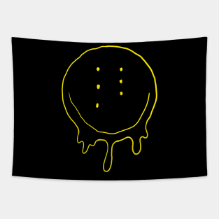 Drippy Six-Eyed Smiley Face Tapestry