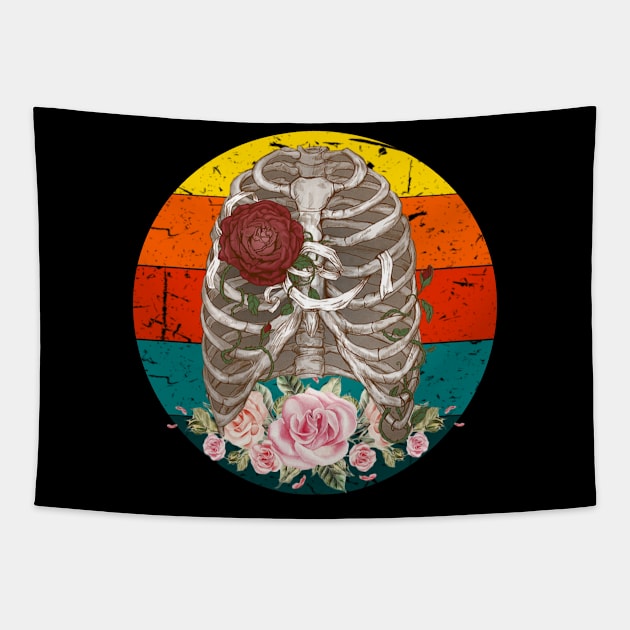 Retro skeleton Tapestry by Dress Wild