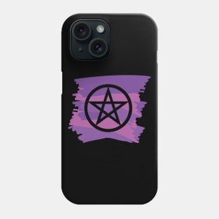 Pagan Pentagram Purple Paint Witch Magick Phone Case