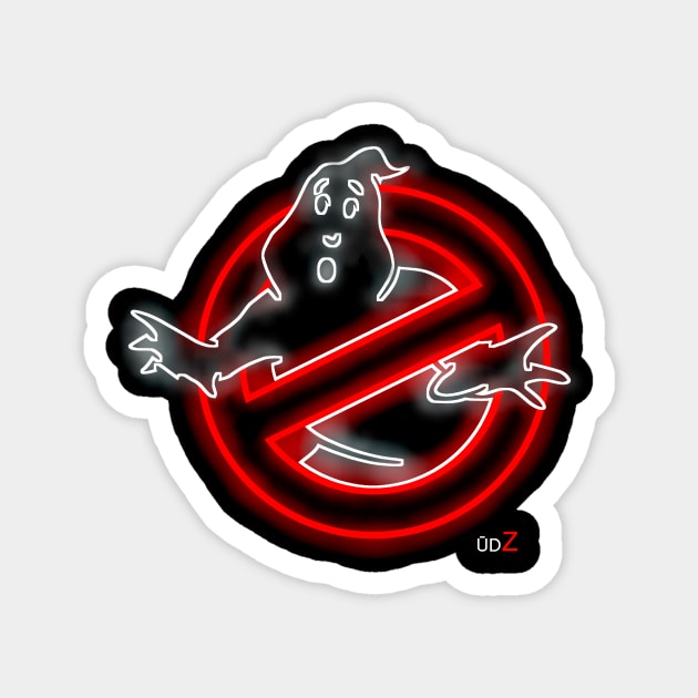 Ghostbusters logo glow Magnet by udezigns