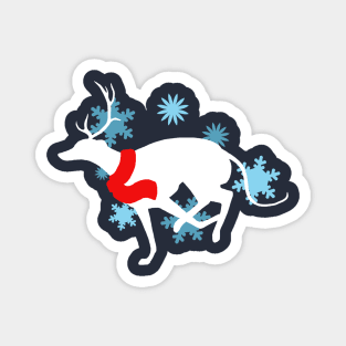 Christmas Greyhound Magnet
