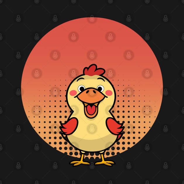 Enjoying chickens happy animated by greatnessprint