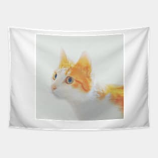 Red cat portrait Tapestry