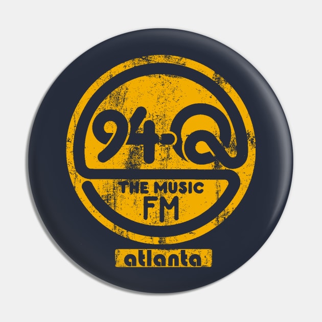 94Q Retro Radio Atlanta Pin by thedeuce