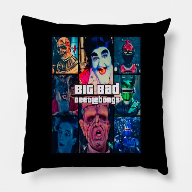 Big Bad Beetleborgs Pillow by The Dark Vestiary