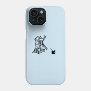 Don Quixote Chasing Windmills Phone Case