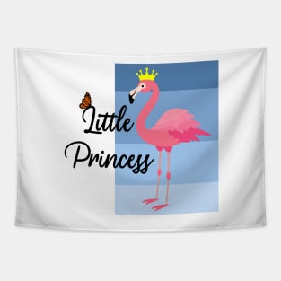 Little Princess Pink Flamingo Design Tapestry