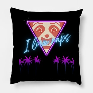 Cute Panda Cyberpunk - I Love Naps - Kawaii Panda #4 Pillow