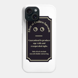 Potion Label: Elixir of Endless Sarcasm, Halloween Phone Case