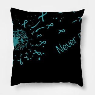 Cervical Cancer Awareness Never give up Pillow