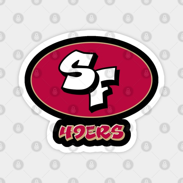 SF 49ers Magnet by Shiyi Studio