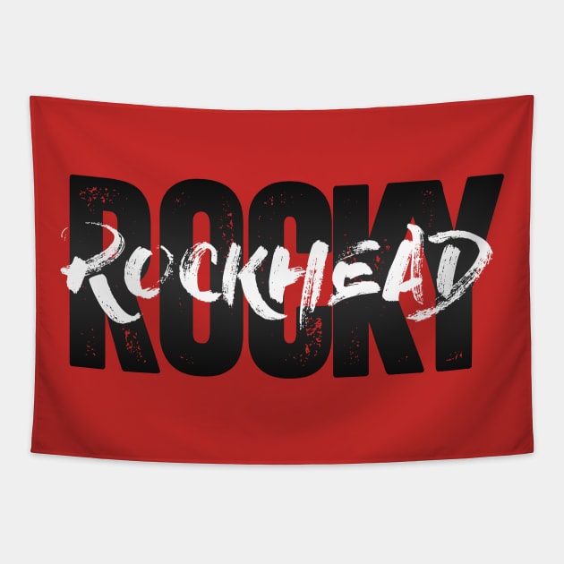 Official ROCKY ROCKHEAD Merch - Logo (Variant #1) Tapestry by Rockhead