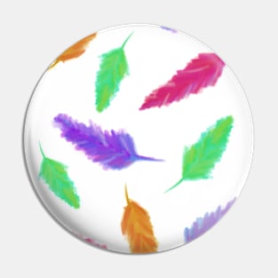 Colorful feathers Pin